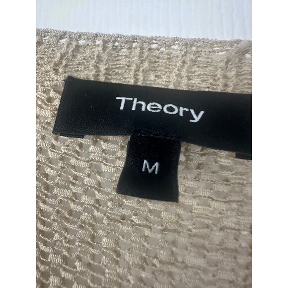 Theory Darcian O Open Cardigan – Tan – Size Medium - Picture 4 of 4